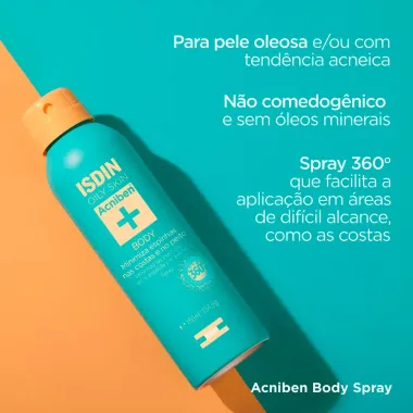 Acniben + Isdin Oily Skin Spray Corporal Antiacne 150ml