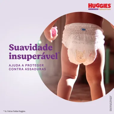 Fralda Roupinha Huggies Natural Care Tamanho XXG Pacote Hiper 52 Unidades Descartáveis