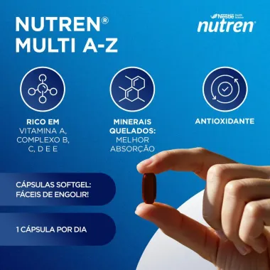 Suplemento Alimentar Nutren Multivitam&iacute;nico A-Z 60 C&aacute;psulas