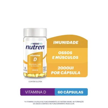 Suplemento Alimentar Nutren Vitamina D 2.000UI 60 C&aacute;psulas