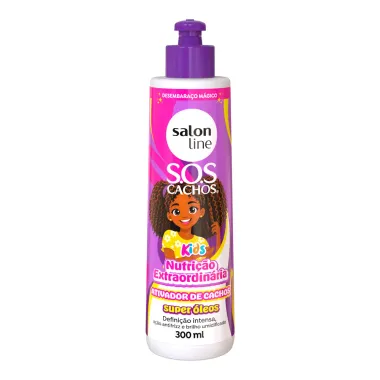 Ativador de Cachos Salon Line S.O.S Cachos Kids Nutri&ccedil;&atilde;o Extraordin&aacute;ria Super &Oacute;leos 300ml