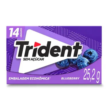 Goma de Mascar Trident Blueberry 14 Unidades