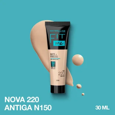 Base Líquida Maybelline NY Fit Me Matte FPS 22 Cor 220-2