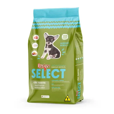 Ração para Cachorro Quatree Select Filhote Raças Pequenas Sabor Frango e Arroz 1Kg