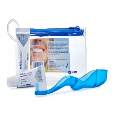 kit Viagem Kin Whitening 2 Pastas de Dente 7g cada, 1 Escova de Dente e Necessaire