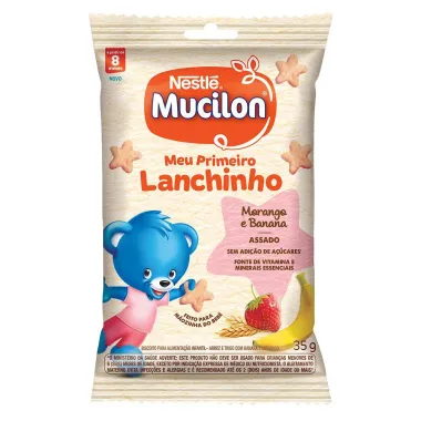 Biscoito Mucilon Snack Morango e Banana 35g