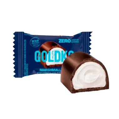 Bombom GoldKO Marshmallow com Chocolate 70% Cacau Zero Adi&ccedil;&atilde;o de A&ccedil;ucares 13,5g