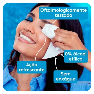 Lenço de Limpeza Nivea Demaquilante Ação Refrescante 3 em 1 Pacote 25 unidades