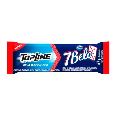 Chiclete Arcor Topline 7 Belo Zero Açúcar 6,7g