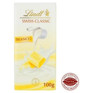 Chocolate Lindt Swiss Classic Branco com 100g
