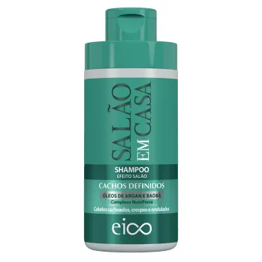 Shampoo Eico Salão em Casa Cachos Definidos Óleos De Argan e Baoba 450ml