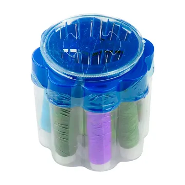 Kit Costura Zein Art House Retr&oacute;s e Agulhas Pote Cores Sortidas