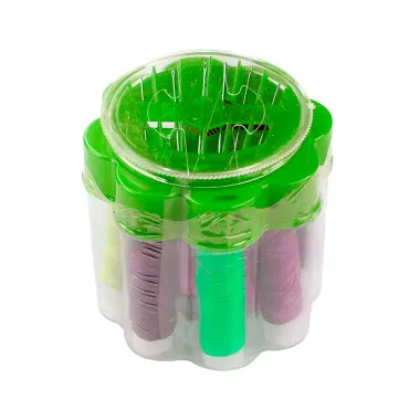 Kit Costura Zein Art House Retr&oacute;s e Agulhas Pote Cores Sortidas