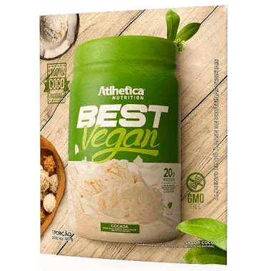 Best Vegan Atlhetica Nutrition com 20g de Proteína Sabor Cocada Sachê com 40g