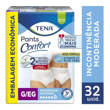 Roupa &Iacute;ntima Tena Pants Confort G/EG 32 Unidades Embalagem Econ&ocirc;mica