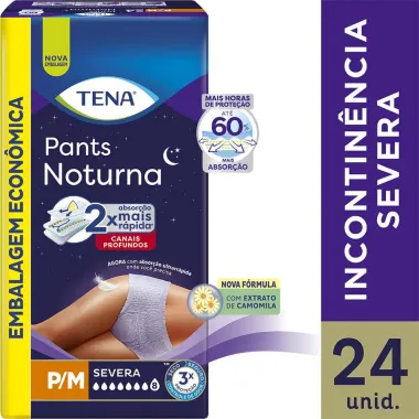 Roupa &Iacute;ntima Tena Pants Noturna P/M 24 Unidades Embalagem Econ&ocirc;mica