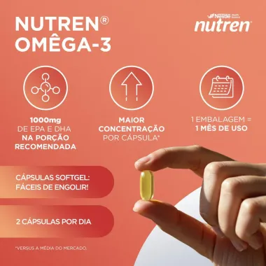 Suplemento Alimentar Nutren &Ocirc;mega 3 1000mg com 60 C&aacute;psulas