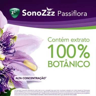 SonoZzz Passiflora Ajuda a Relaxar e Descansar 8 Comprimidos