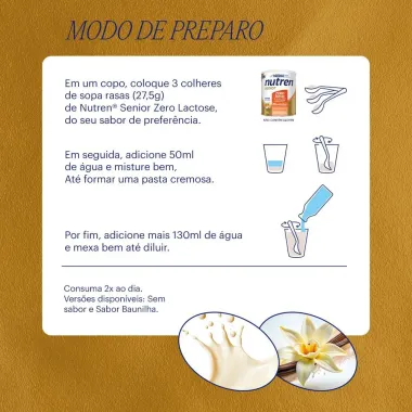 Nutren Senior Complemento Alimentar Sem Sabor Zero Lactose 740g