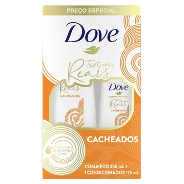 Shampoo + Condicionador Dove Texturas Reais Cacheados 350ml + 175ml Preço Especial