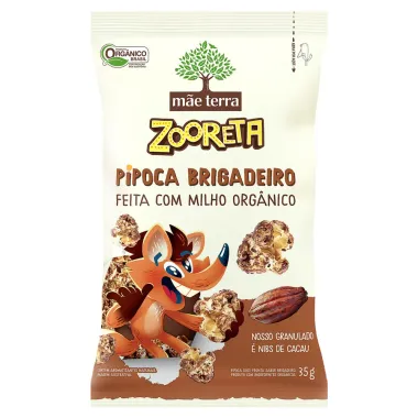 Pipoca Doce Orgânica Mãe Terra Zooreta Brigadeiro 35g