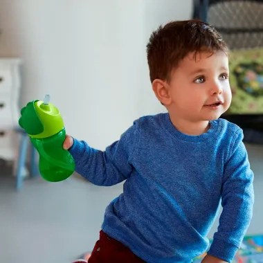 Copo com Canudo Avent Dinossauro Verde 300ml