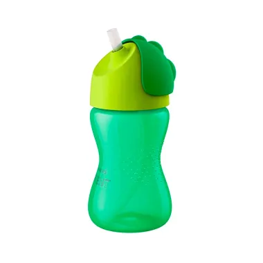 Copo com Canudo Avent Dinossauro Verde 300ml