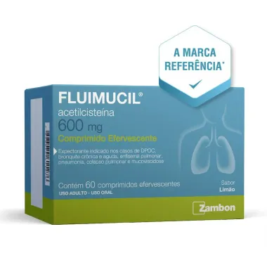 Fluimucil 600mg com 60 Comprimidos Efervescentes