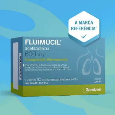 Fluimucil 600mg com 60 Comprimidos Efervescentes