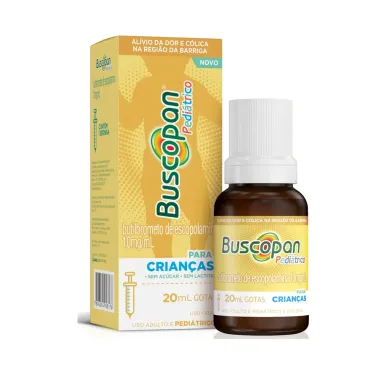 Buscopan 10mg/ml Pediátrico Gotas com 20ml e Seringa Dosadora