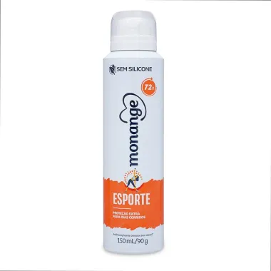 Desodorante Monange Esporte Aerosol Antitranspirante 72h Sem Silicone 150ml
