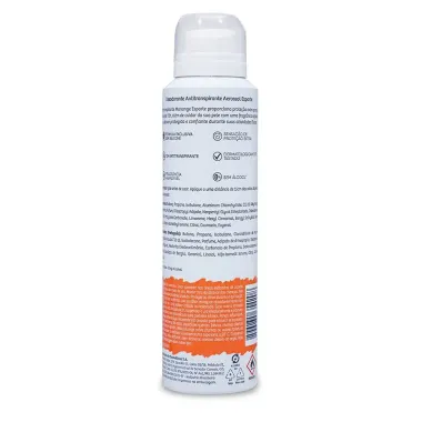Desodorante Monange Esporte Aerosol Antitranspirante 72h Sem Silicone 150ml