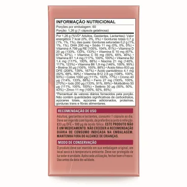 Materna Multivitamínico DHA Suplemento Adulto com 60 Cápsulas