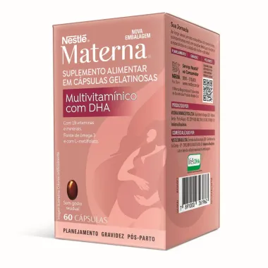 Materna Multivitam&iacute;nico DHA Suplemento Alimentar com 60 C&aacute;psulas Gelatinosas