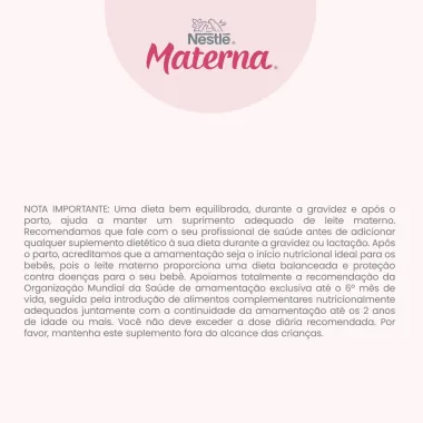 Suplemento alimentar Materna