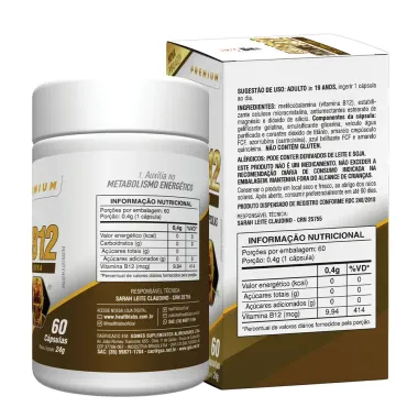 Ultra Vitamina B12 Health Labs com 60 C&aacute;psulas