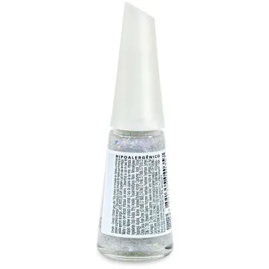 Esmalte Risqu&eacute; Livre para Brilhar Glitter Prata Cor Capricha no Glow 8ml