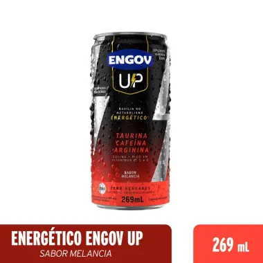 Energético Engov UP Taurina Cafeína e Arginina Sabor Melancia Zero Açúcares 269ml