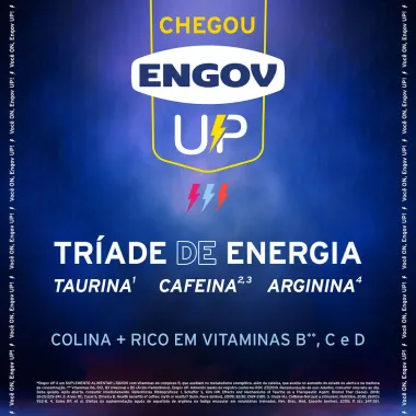 Energético Engov Up Taurina Cafeína e Arginina Sabor Original Banner