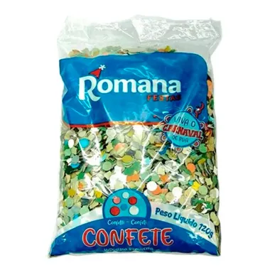 Confete Romana Festas Viva O Carnaval de Rua 120g