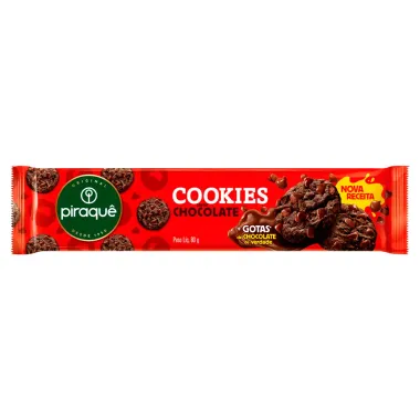 Biscoito Piraquê Cookies Chocolate 80g