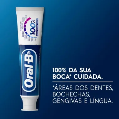 Creme Dental Oral-B 100% Menta Refrescante Leve Mais Pague Menos 175g