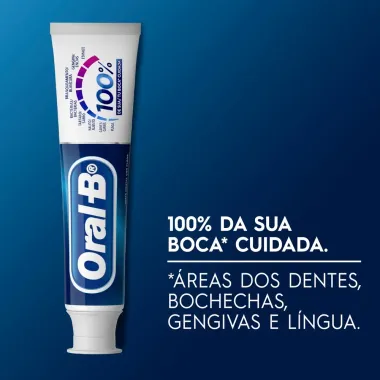 Creme Dental Oral-B 100% Menta Refrescante Leve Mais Por Menos 175g