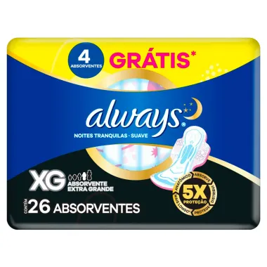 Absorvente Noturno Always Noites Tranquilas Suave Extra Grande -3