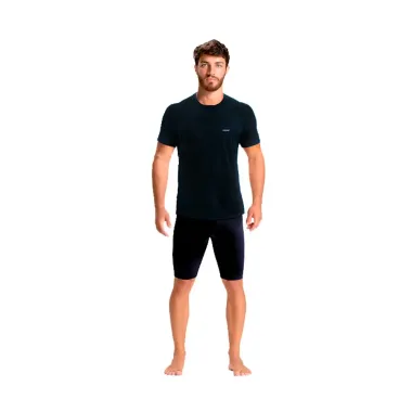 Camiseta Fitness Bressan Anti Odor Masculina Preto Tamanho M