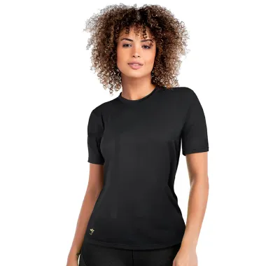 Camiseta Fitness Bressan Antiodor Feminina Preto Tamanho M