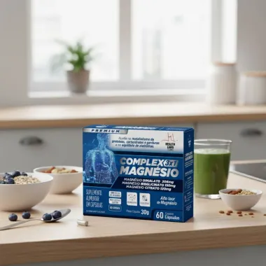Complex Magnésio 3 em 1 Health Labs 60 Cápsulas