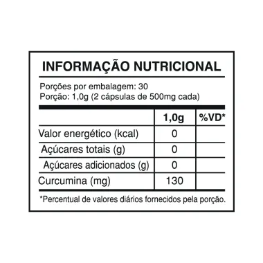 C&uacute;rcuma 500mg Health Labs com 60 C&aacute;psulas
