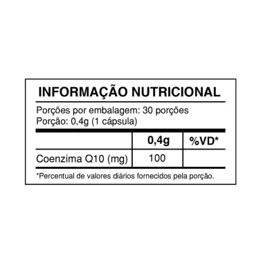 Coenzima Q10 100mg Health Labs com 30 C&aacute;psulas