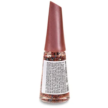Esmalte Risque Livre para Brilhar Glitter Laranja e Azul Dona da Festa com 8ml